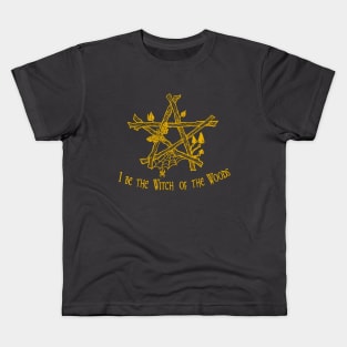 Witch of the Woods - Gold Kids T-Shirt